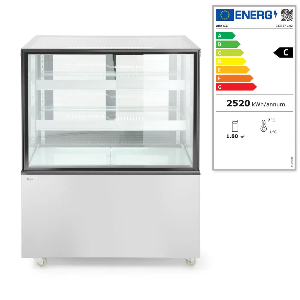 Kühlvitrine mit 2 Regalen, Arktic, 300L, 230V/480W, 994x677x(H)1230mm