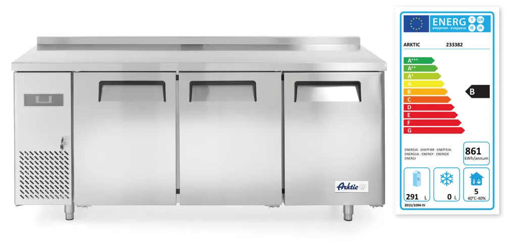 Kühltisch, dreitürig Kitchen Line 390 L, Arktic, Kitchen Line, 291L, 230V/270W, 1800x600x(H)886mm