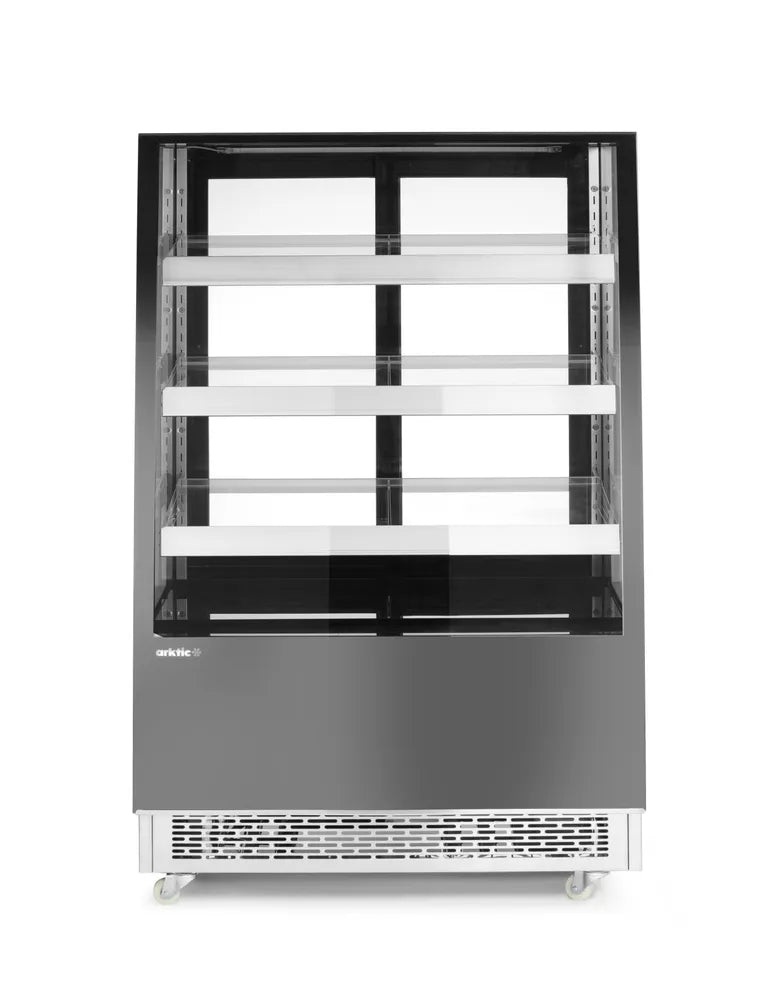Kühlvitrine mit 3 geneigten Regalen, Arktic, 650L, Schwarz, 230V/490W, 1200x833x(H)1460mm