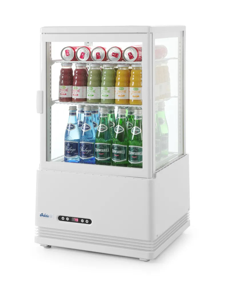 Aufsatz-Kühlvitrine 58 Liter, Arktic, schwarz, 230V/170W, 452x406x(H)830mm