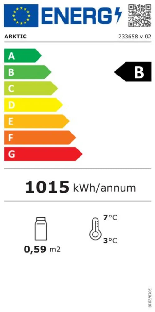 Aufsatz-Kühlvitrine 78 Liter, Arktic, schwarz, 230V/170W, 444x397x(H)940mm