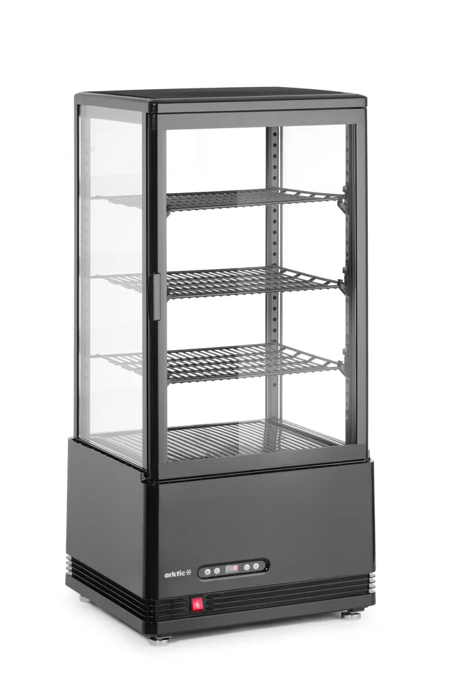 Aufsatz-Kühlvitrine 78 Liter, Arktic, schwarz, 230V/170W, 444x397x(H)940mm