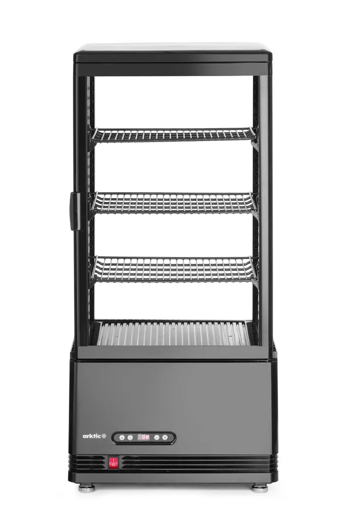 Aufsatz-Kühlvitrine 78 Liter, Arktic, schwarz, 230V/170W, 444x397x(H)940mm