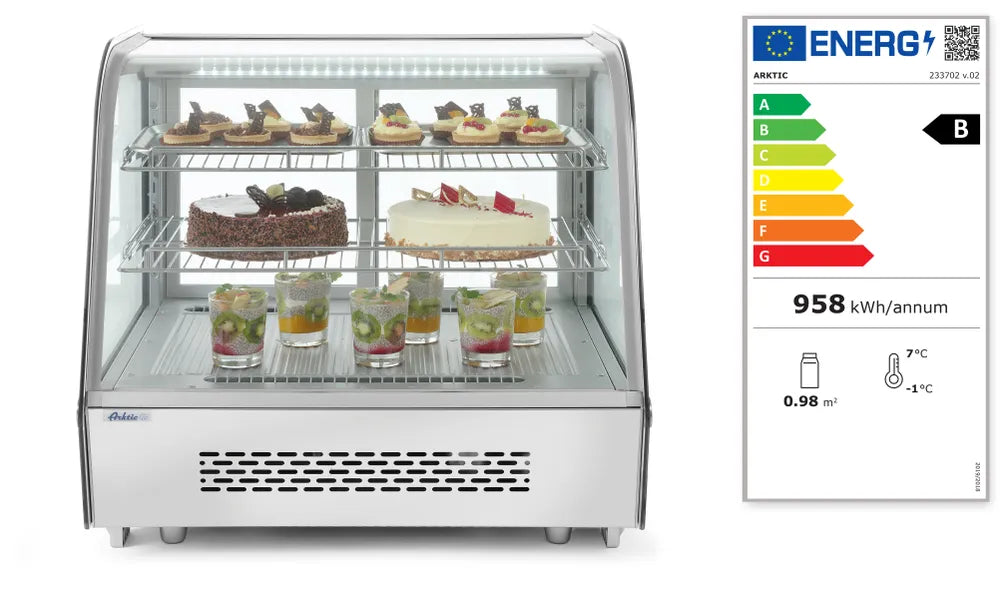 Aufsatz-Kühlvitrine, Arktic, 120L, 230V/160W, 707x570x(H)680mm