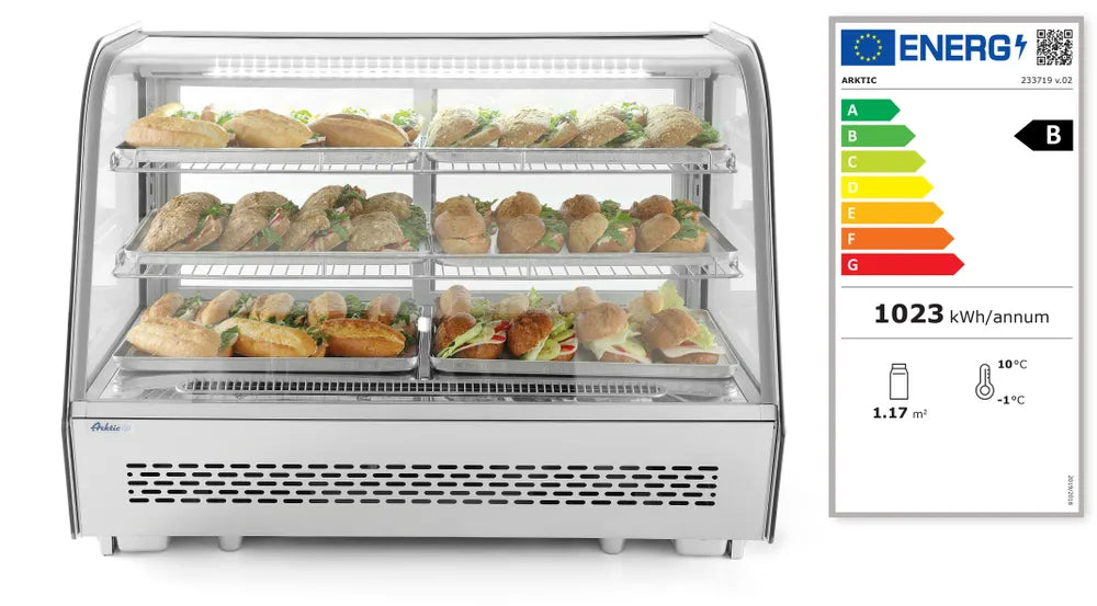 Aufsatz-Kühlvitrine, Arktic, 120L, 230V/160W, 707x570x(H)680mm