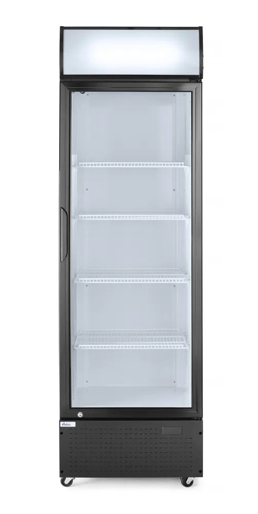Eintüriger Kühlschrank mit hinterer Bar und hinterleuchteter Blende, , Arktic, 254L, Schwarz, 220-240V/250W, 578x605x(H)1980mm