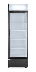 Eintüriger Kühlschrank mit hinterer Bar und hinterleuchteter Blende, , Arktic, 254L, Schwarz, 220-240V/250W, 578x605x(H)1980mm