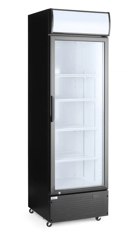 Eintüriger Kühlschrank mit hinterer Bar und hinterleuchteter Blende, , Arktic, 254L, Schwarz, 220-240V/250W, 578x605x(H)1980mm