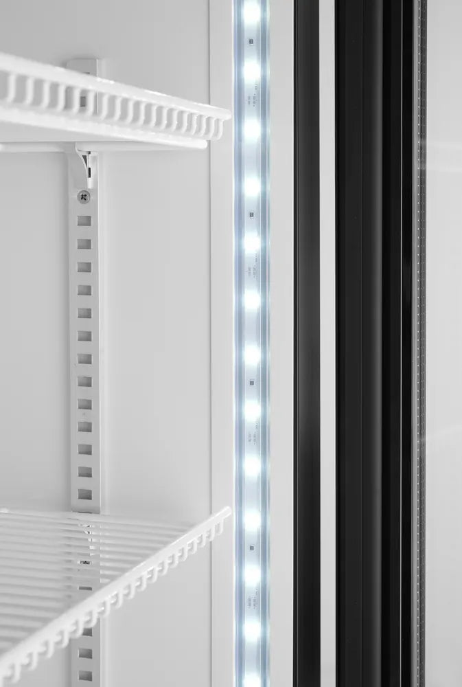 Eintüriger Kühlschrank mit hinterer Bar und hinterleuchteter Blende, , Arktic, 254L, Schwarz, 220-240V/250W, 578x605x(H)1980mm