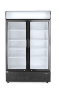 Rückwandkühlschrank mit hinterleuchteter Blende, zweitürig, Arktic, 512L, Schwarz, 220-240V/510W, 1120x585x(H)1900mm
