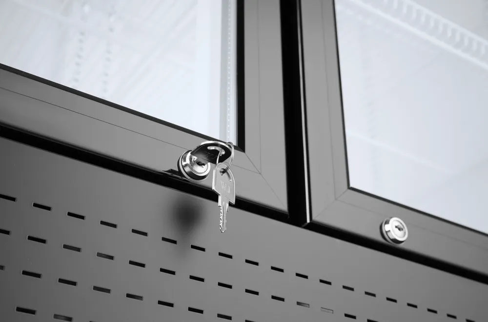 Rückwandkühlschrank mit hinterleuchteter Blende, zweitürig, Arktic, 512L, Schwarz, 220-240V/510W, 1120x585x(H)1900mm