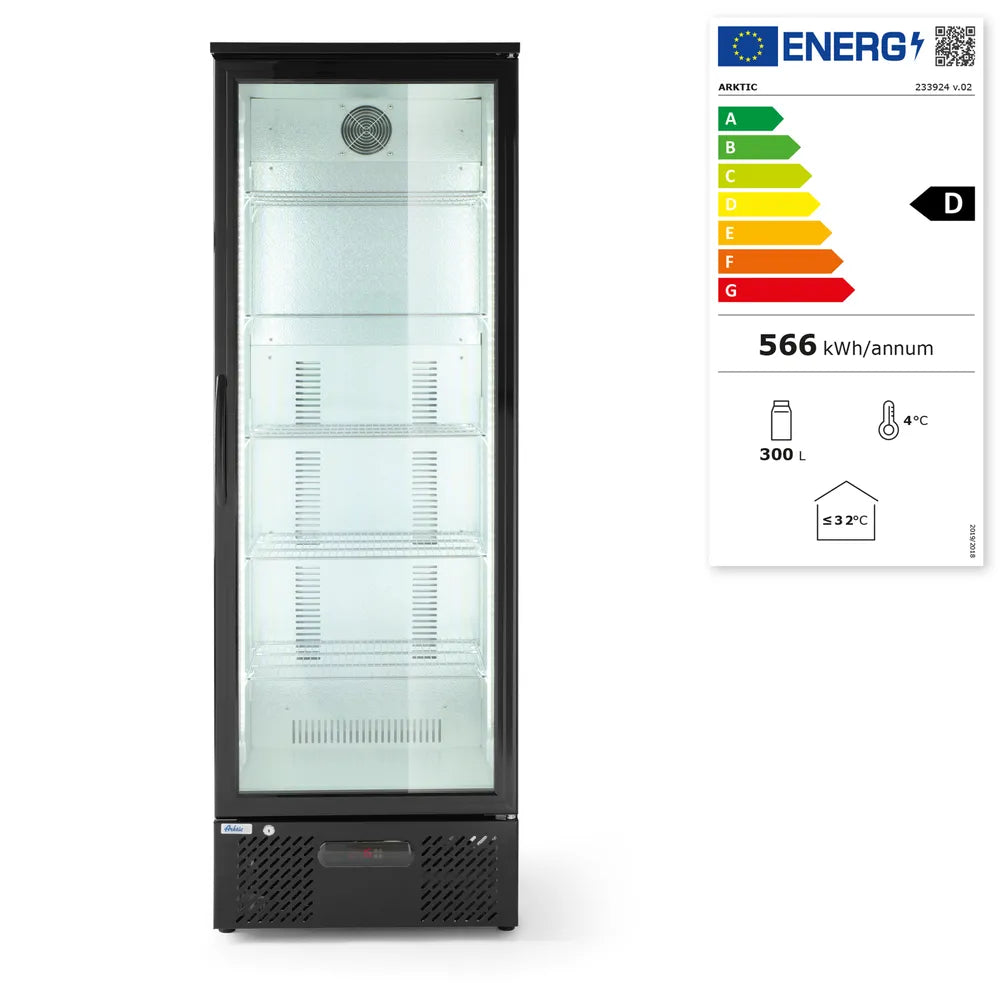 Kühlschrank hinten mit einer Tür, Arktic, 243L, Schwarz, 220-240V/195W, 600x530x(H)1820mm