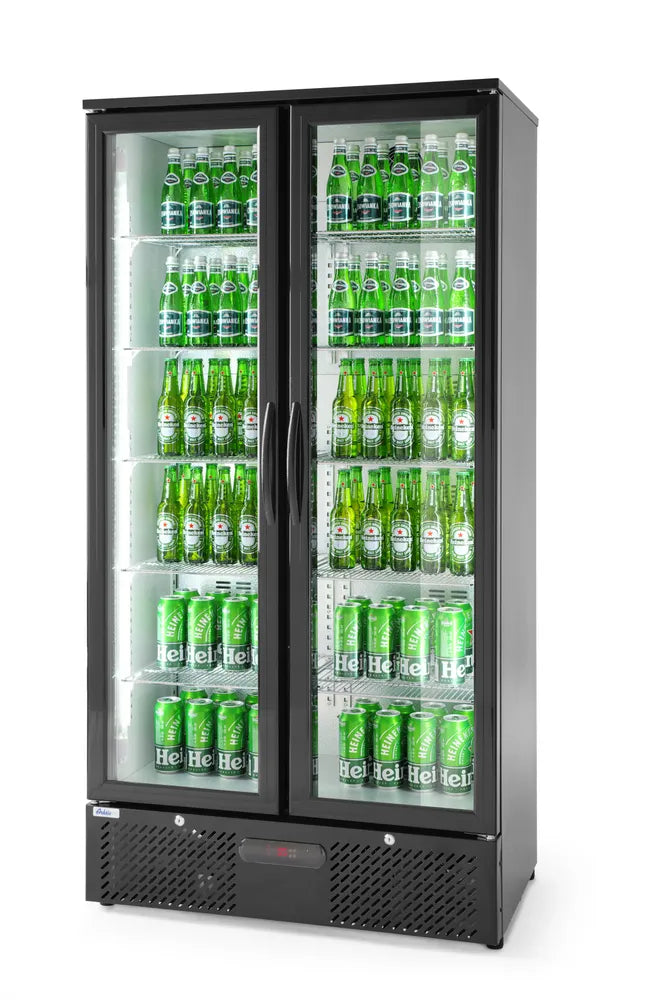 Kühlschrank mit doppelter Tür auf der Rückseite, Arktic, 384L, Schwarz, 220-240V/365W, 900x530x(H)1820mm
