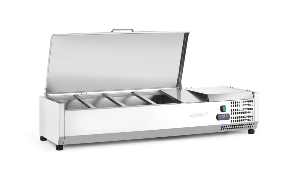 Aufsatz-Kühlvitrine Gastronorm 1/3, Arktic, 9x GN 1/3, 230V/180W, 2005x420x(H)630mm