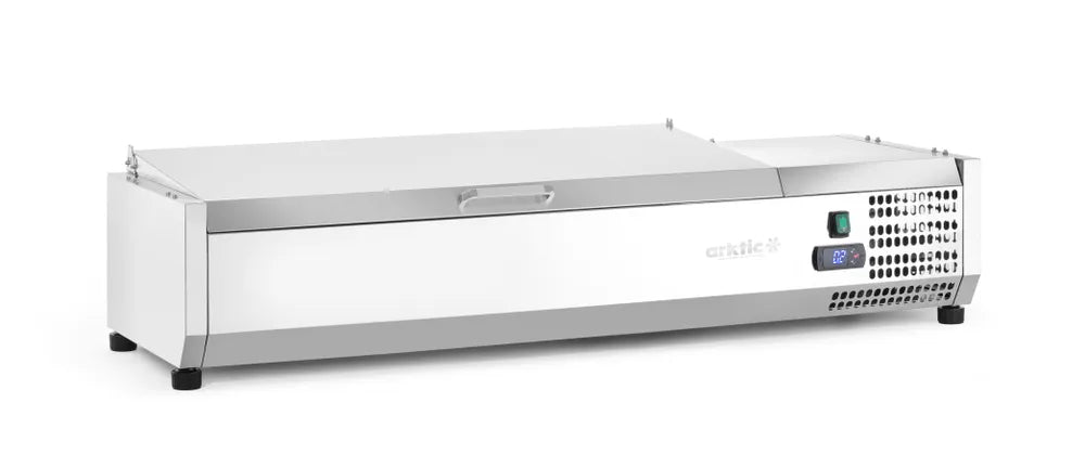 Aufsatz-Kühlvitrine Gastronorm 1/3, Arktic, 4x GN 1/3, 230V/180W, 1205x420x(H)630mm