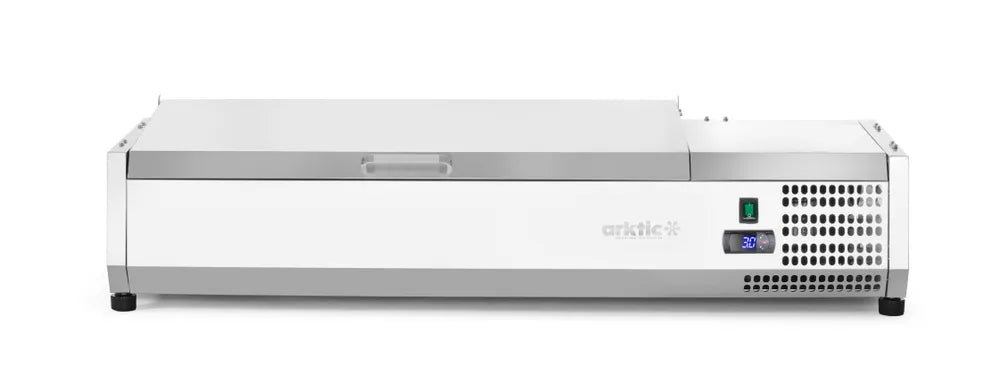 Aufsatz-Kühlvitrine Gastronorm 1/3, Arktic, 4x GN 1/3, 230V/180W, 1205x420x(H)630mm