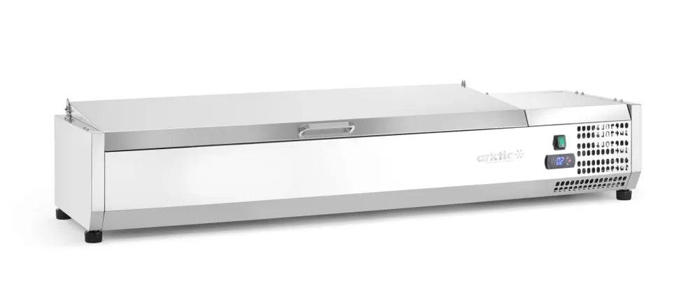 Aufsatz-Kühlvitrine Gastronorm 1/3, Arktic, 6x GN 1/3, 230V/180W, 1405x420x(H)630mm