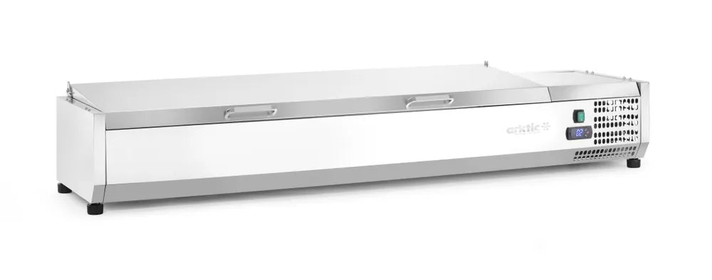 Aufsatz-Kühlvitrine Gastronorm 1/3, Arktic, 7x GN 1/3, 230V/180W, 1605x420x(H)630mm