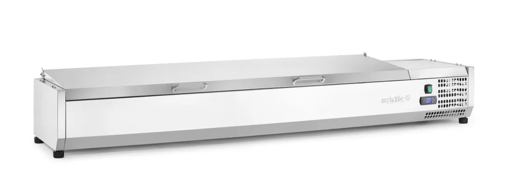 Aufsatz-Kühlvitrine Gastronorm 1/3, Arktic, 8x GN 1/3, 230V/180W, 1805x420x(H)630mm