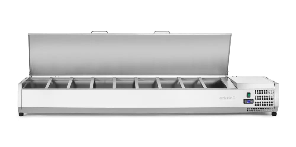 Aufsatz-Kühlvitrine Gastronorm 1/3, Arktic, 9x GN 1/3, 230V/180W, 2005x420x(H)630mm