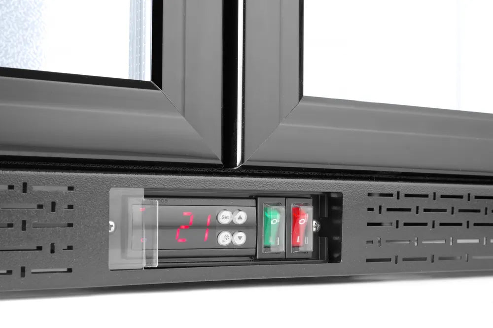 Kühlschrank mit doppelter Tür auf der Rückseite, Arktic, 158L, Schwarz, 220-240V/160W, 900x530x(H)870mm