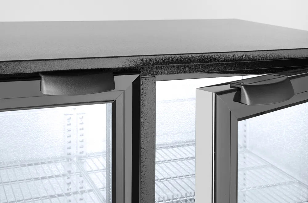 Kühlschrank mit doppelter Tür auf der Rückseite, Arktic, 158L, Schwarz, 220-240V/160W, 900x530x(H)870mm