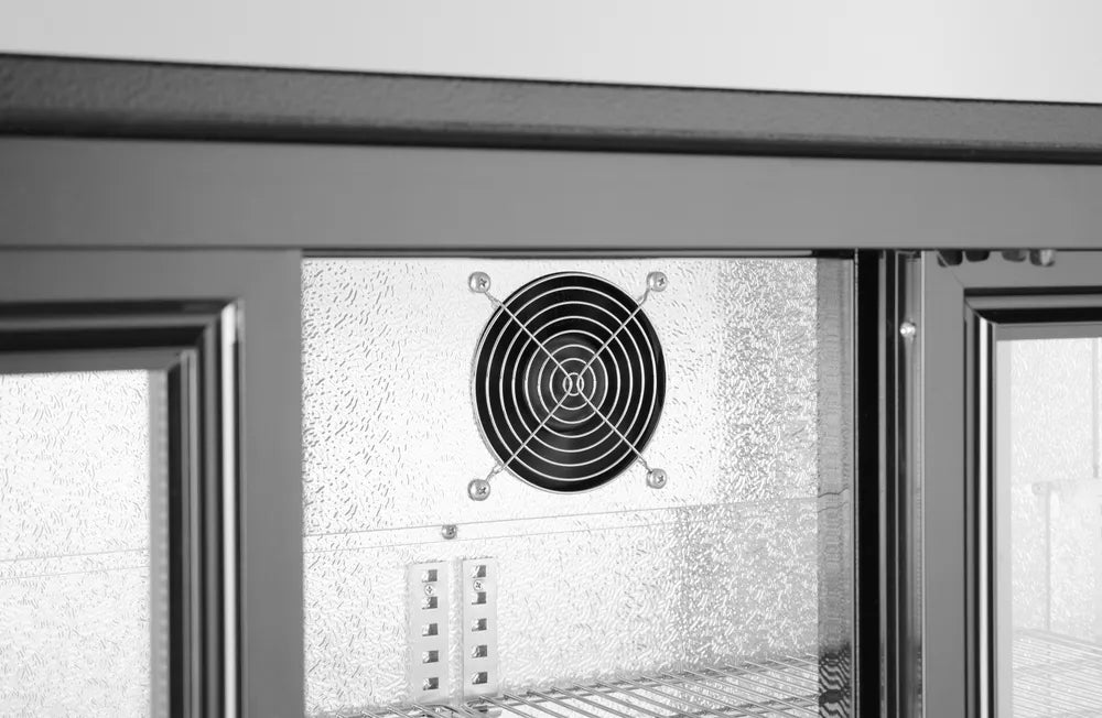 Kühlschrank mit drei Schiebetüren an der Bar, Arktic, 254L, Schwarz, 220-240V/160W, 1350x520x(H)865mm