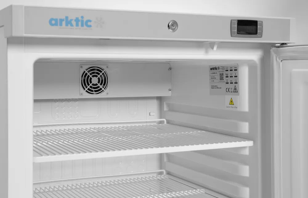 Budget Line Kühlschrank in weiß lackiertem Stahlgehäuse, Arktic, Budget Line, Weiß, 230V/124W, 598x623x(H)838mm