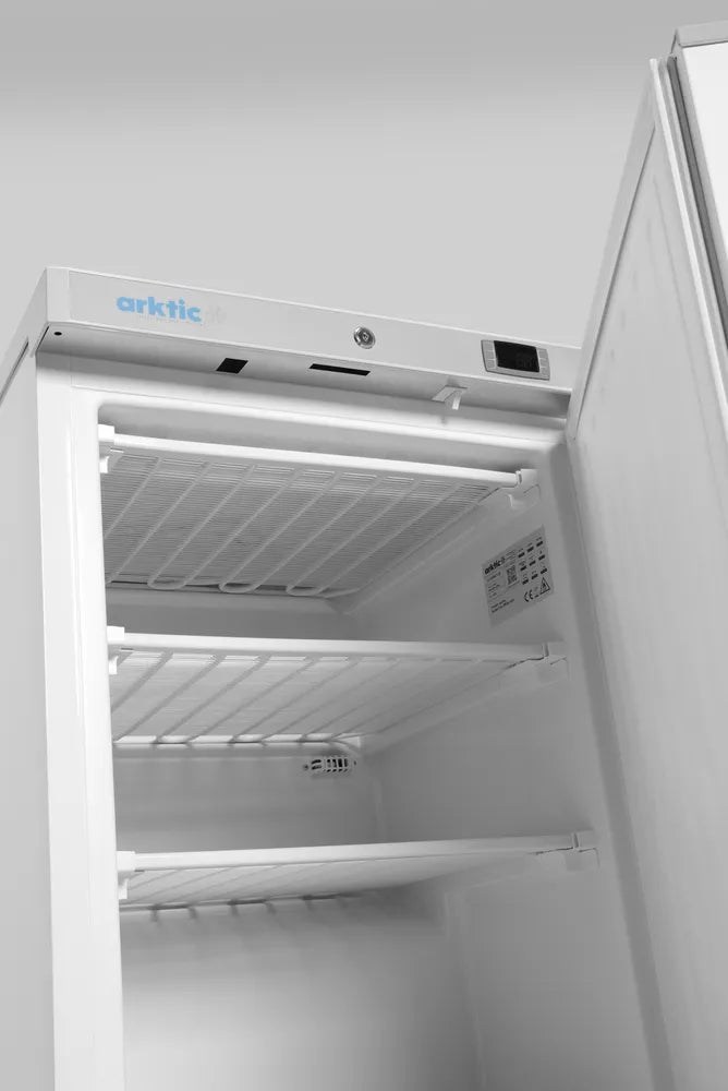 Gefrierschrank in weiß lackiertem Stahlgehäuse, Arktic, Budget Line, Weiß, 220-240V/111W, 589x655x(H)838mm