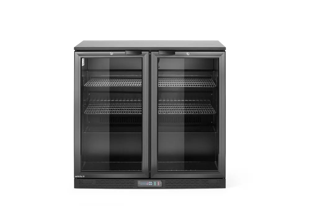 Bar-Kühlschrank mit doppelter Tür, Arktic, 158L, Schwarz, 220-240V/160W, 900x530x(H)870mm