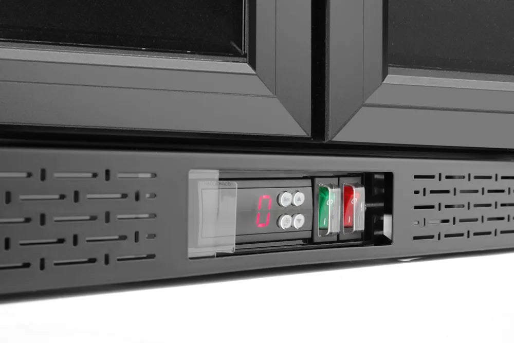 Bar-Kühlschrank mit doppelter Tür, Arktic, 158L, Schwarz, 220-240V/160W, 900x530x(H)870mm