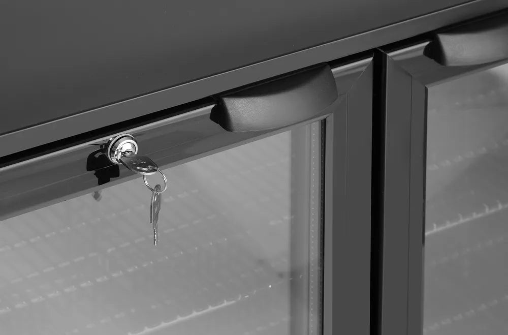 Bar-Kühlschrank mit doppelter Tür, Arktic, 158L, Schwarz, 220-240V/160W, 900x530x(H)870mm