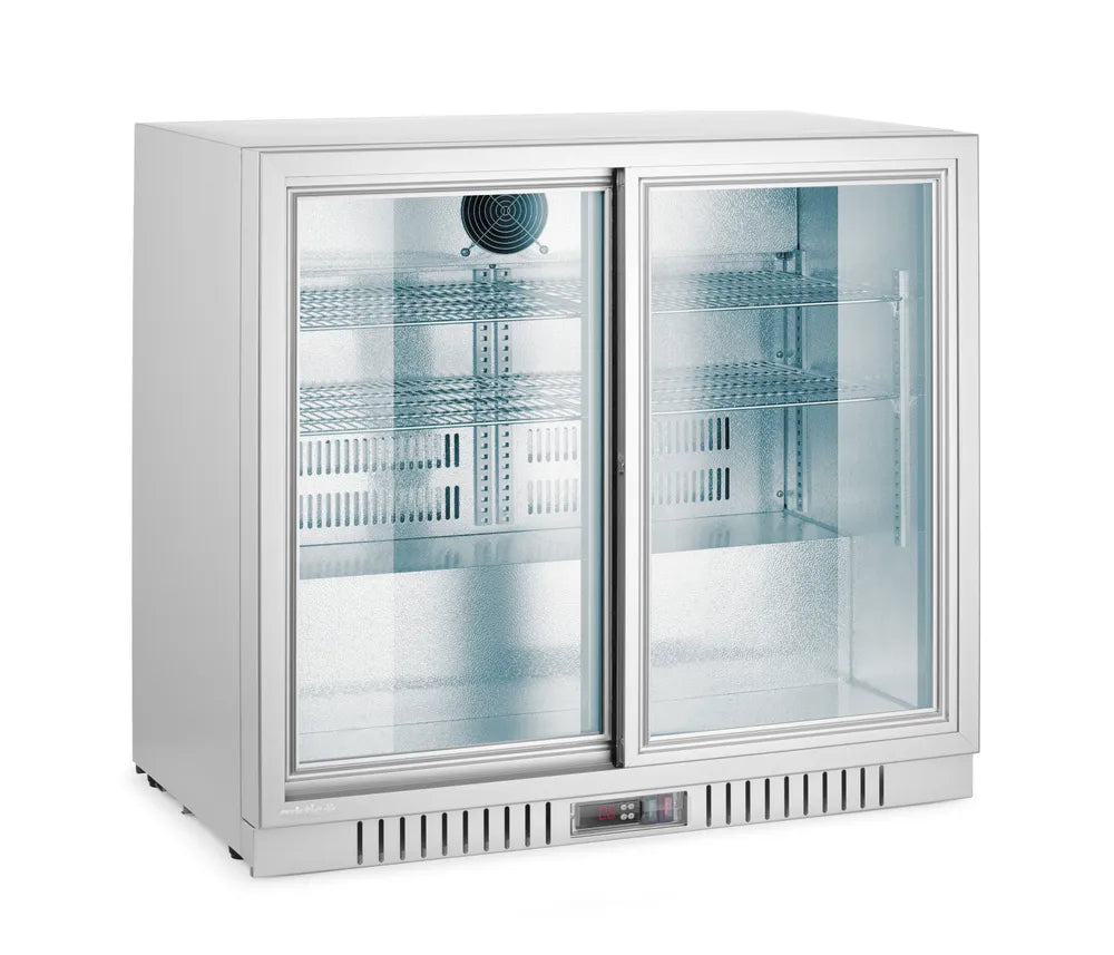 Bar-Kühlschrank mit 2 Schiebetüren, Arktic, 150L, Silber, 220-240V/160W, 900x520x(H)840mm