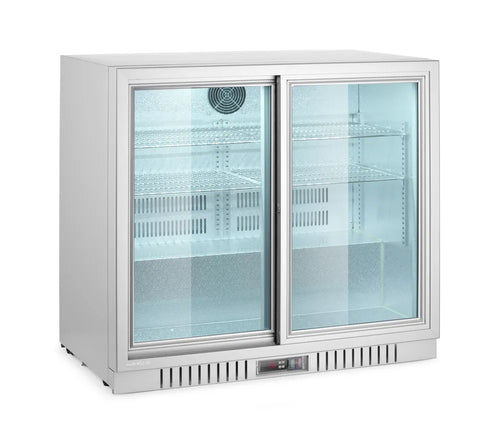 Bar-Kühlschrank mit 2 Schiebetüren, Arktic, 150L, Silber, 220-240V/160W, 900x520x(H)840mm