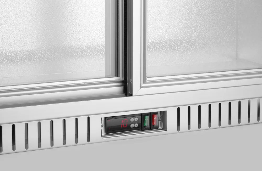 Bar-Kühlschrank mit 2 Schiebetüren, Arktic, 150L, Silber, 220-240V/160W, 900x520x(H)840mm