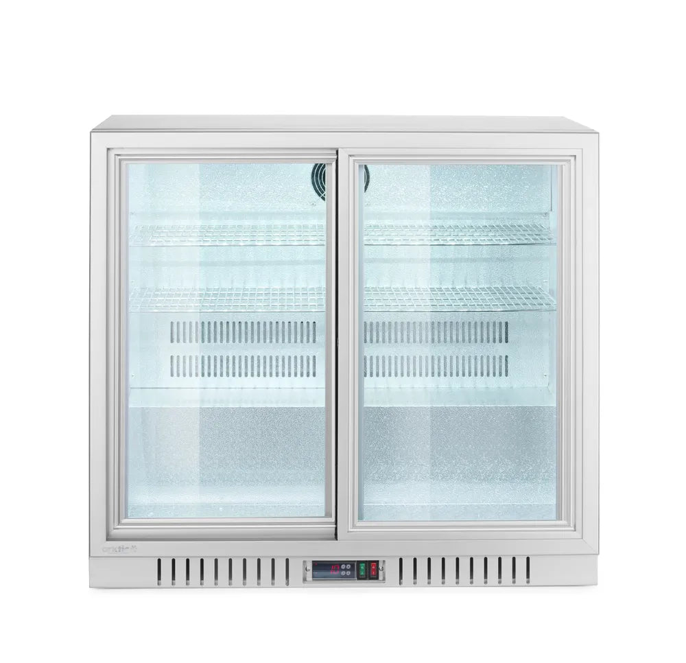 Bar-Kühlschrank mit 2 Schiebetüren, Arktic, 150L, Silber, 220-240V/160W, 900x520x(H)840mm