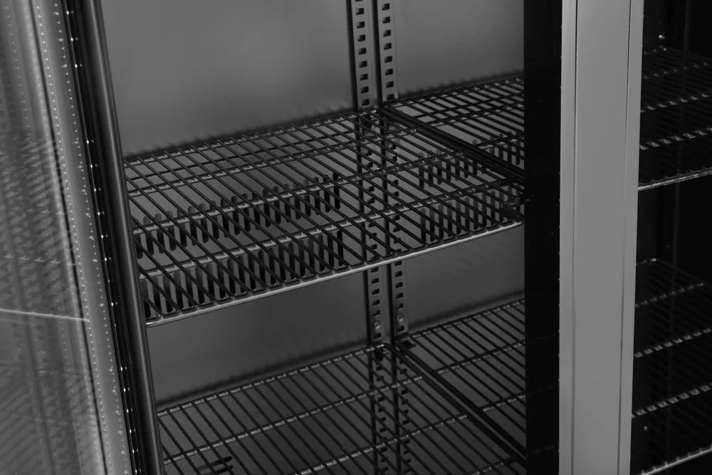 Bar-Kühlschrank mit zwei Türen, Arktic, 384L, Schwarz, 220-240V/365W, 900x530x(H)1820mm