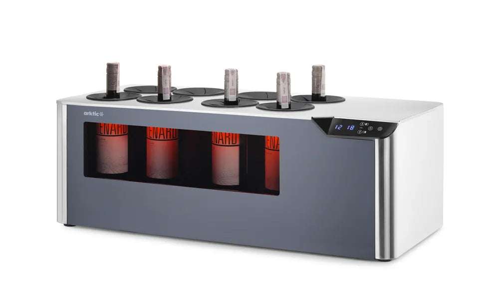 Theken-Weinkühler Cellar, 2 Zonen, Arktic, Schwarz, 220-240V/60W, 800x350x(H)293mm