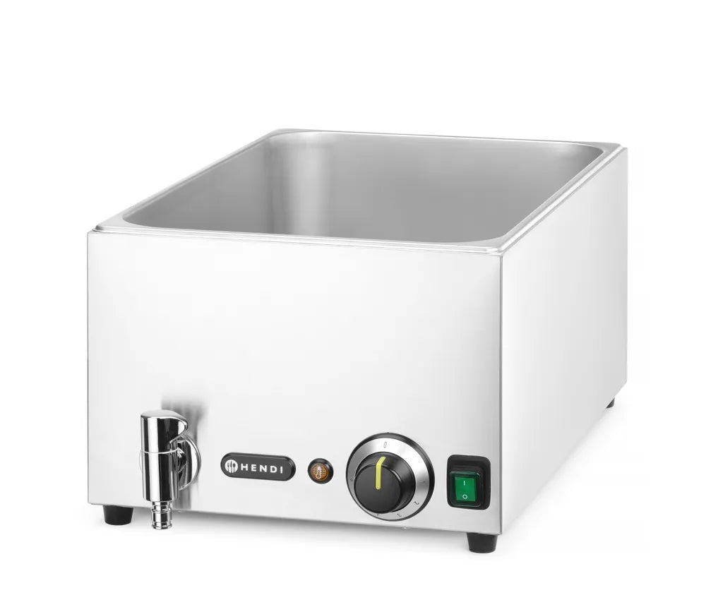 Wasserbad-Set mit Ablasshahn Ranger, HENDI, GN 1/1, 230V/1000W, 605x332x(H)242mm