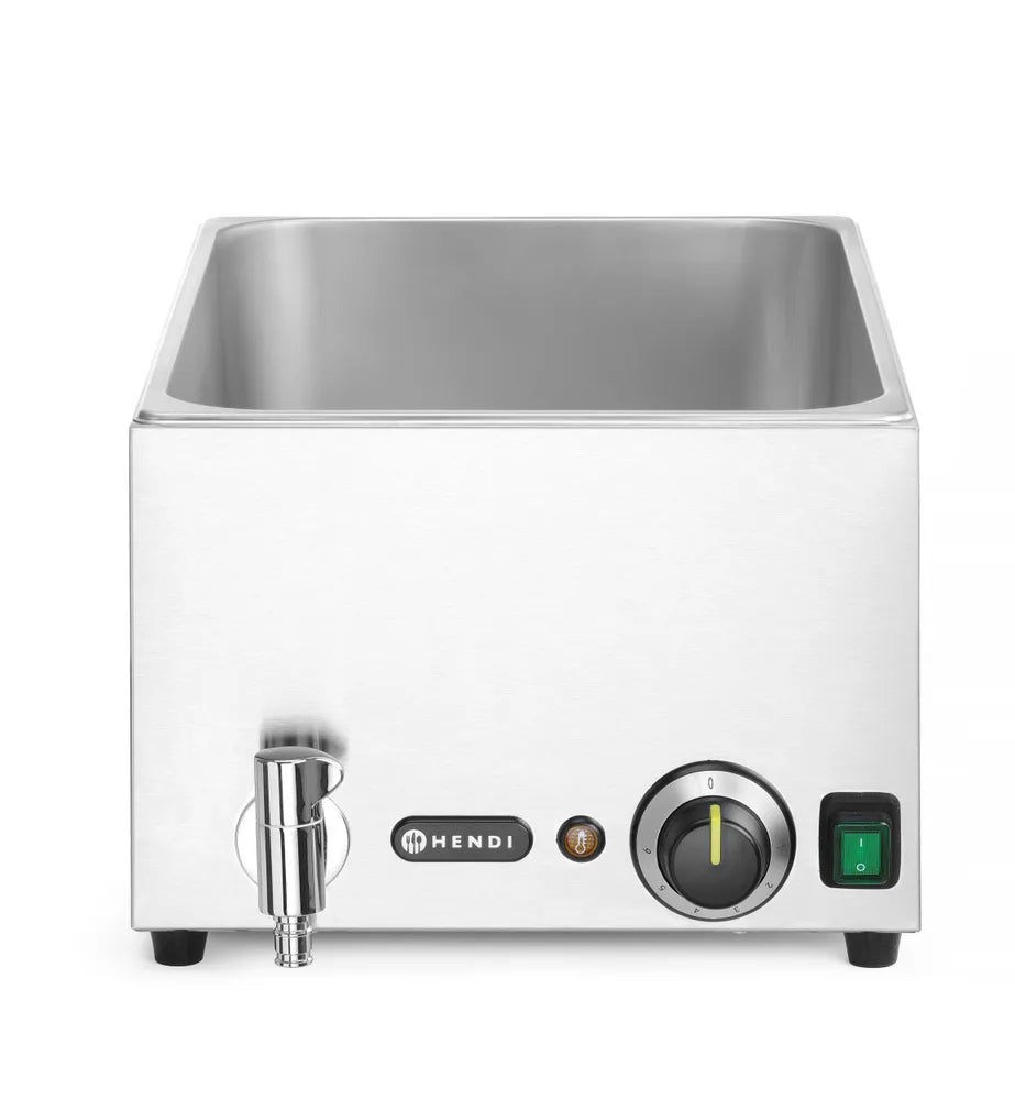 Wasserbad-Set mit Ablasshahn Ranger, HENDI, GN 1/1, 230V/1000W, 605x332x(H)242mm