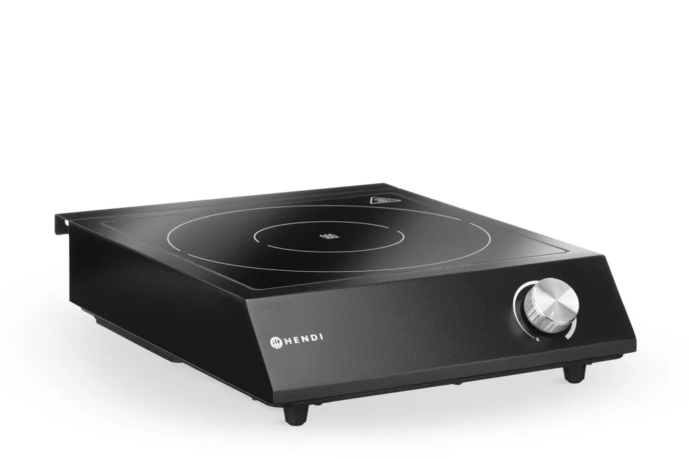 Set: Induktionskocher 3500W + Stielkasserolle + Bratpfanne, HENDI, Schwarz, 220-240V/3500W, 320x395x(H)95mm
