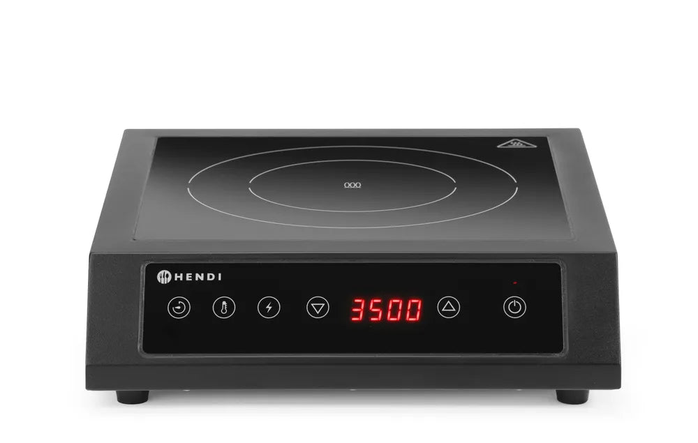 Induktionsherd 3500 D XL, HENDI, Schwarz, 220-240V/3500W, 355x400x(H)100mm