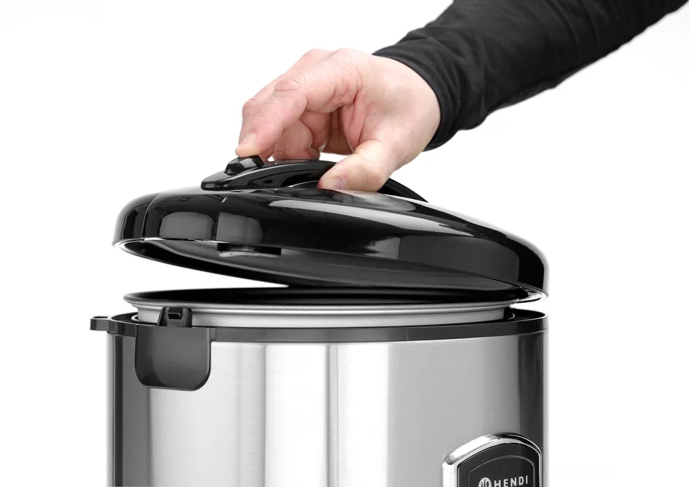 Reiskocher mit Dampfgarfunktion, HENDI, Profi Line, 1,8L, 230V/700W, ⌀280x(H)285mm