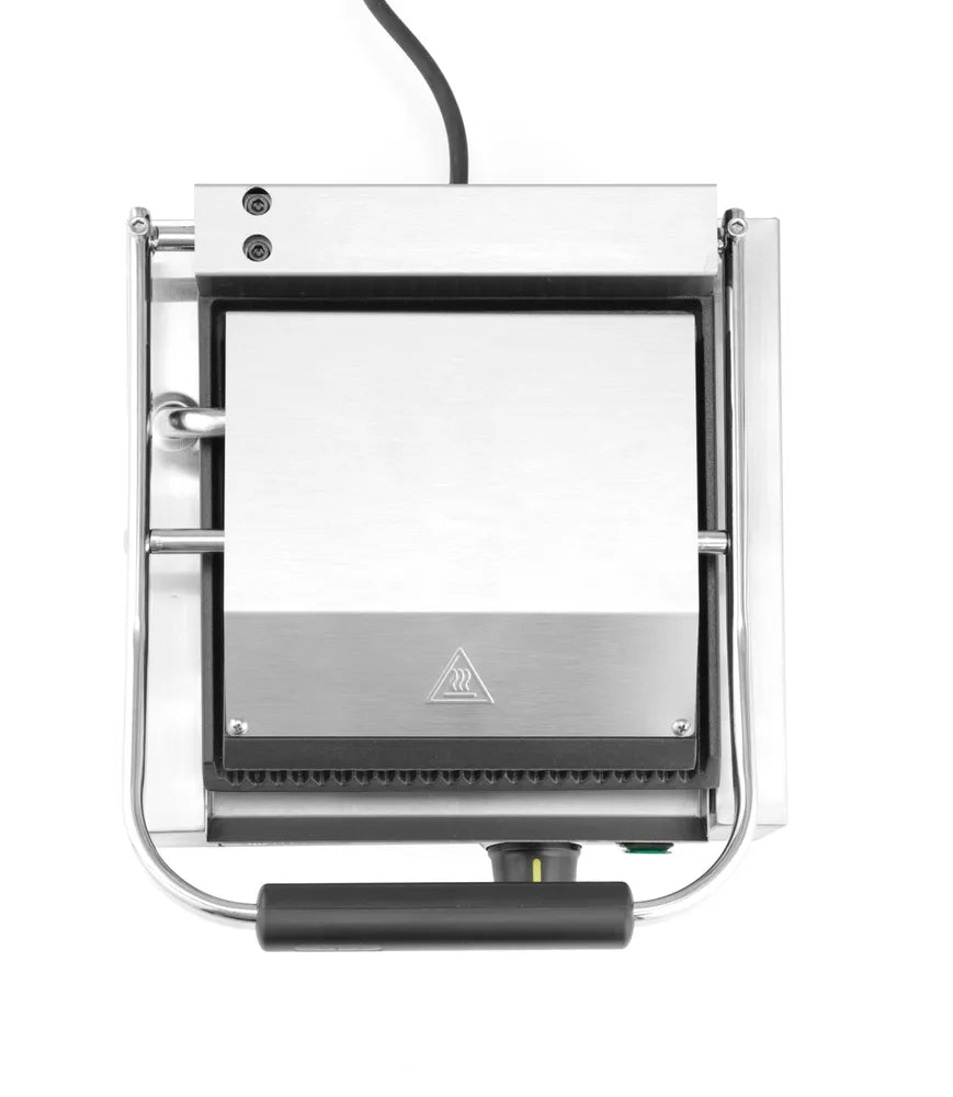 Kontaktgrill - Einzelversion, HENDI, oben und unten gerillt, 230V/1800W, 310x375x(H)216mm
