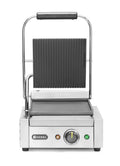 Kontaktgrill - Einzelversion, HENDI, oben gerillt, unten glatt, 230V/1800W, 310x375x(H)216mm