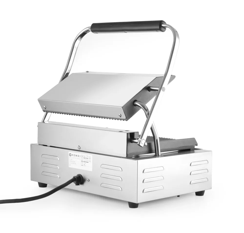 Kontaktgrill - Panini, HENDI, oben und unten gerillt, 230V/2200W, 430x375x(H)216mm