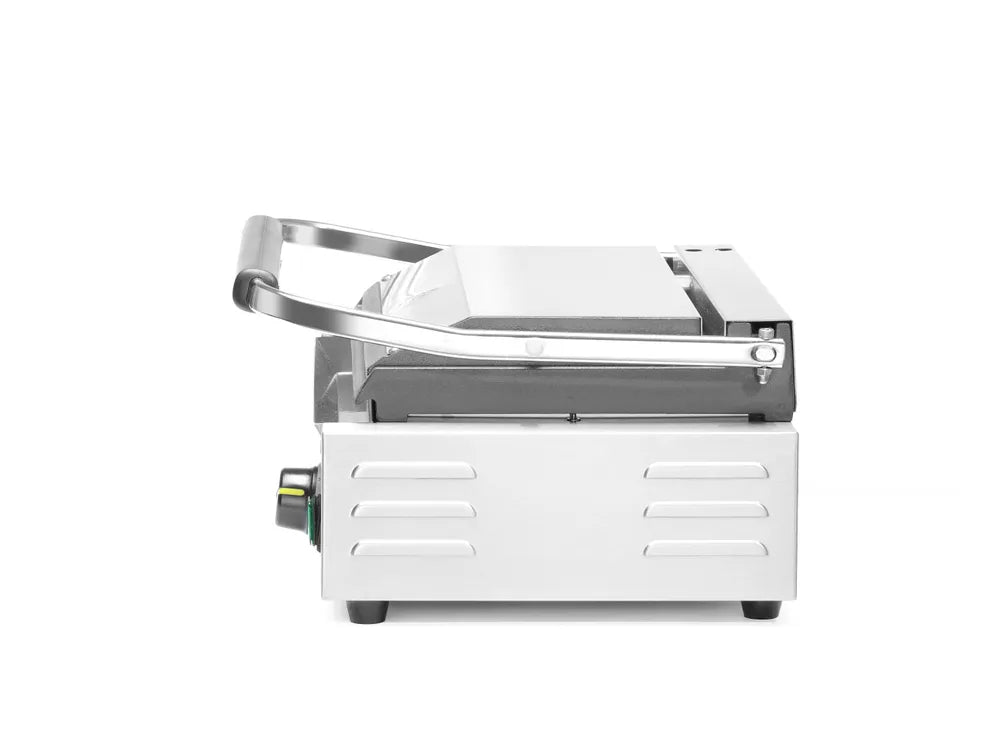 Kontaktgrill - Panini, HENDI, oben gerillt, unten glatt, 230V/2200W, 430x375x(H)216mm