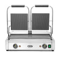 Kontaktgrill - Doppelversion, HENDI, oben gerillt, unten glatt, 230V/3600W, 570x375x(H)216mm