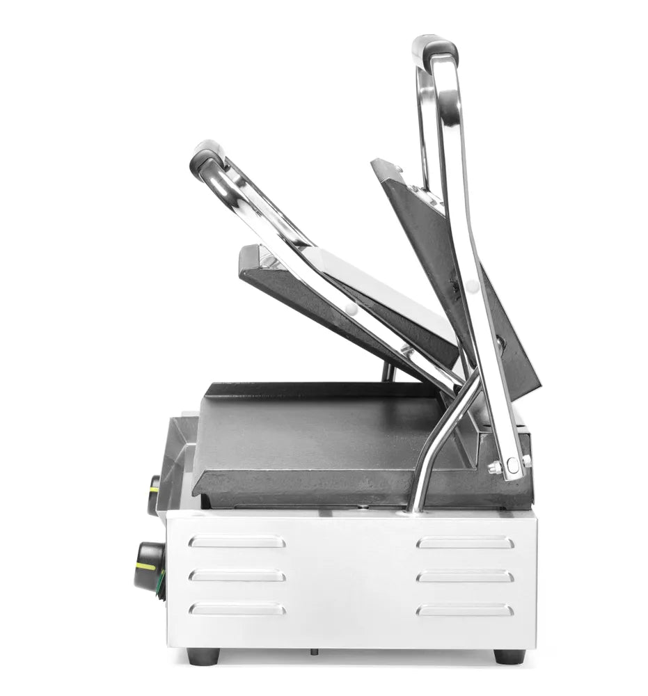 Kontaktgrill - Doppelversion, HENDI, oben gerillt, unten glatt, 230V/3600W, 570x375x(H)216mm