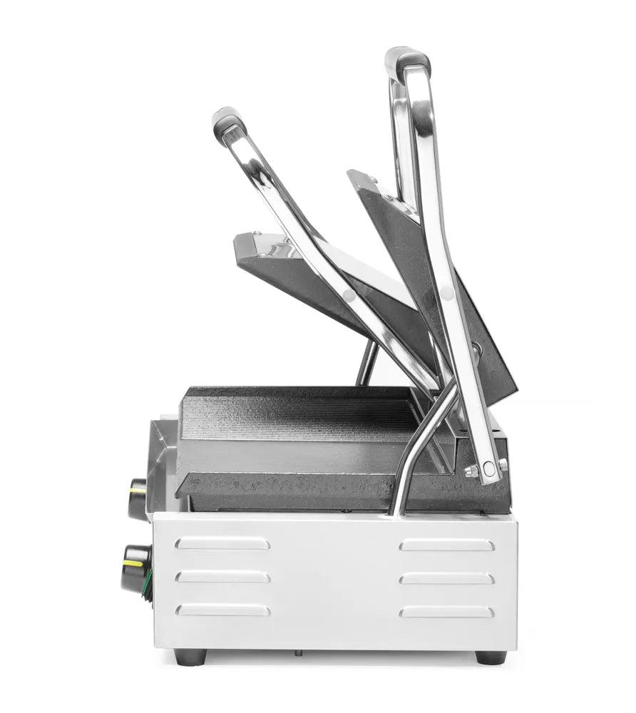 Kontaktgrill - Doppelversion, HENDI, halb glatt, halb gerillt, 230V/3600W, 570x375x(H)216mm